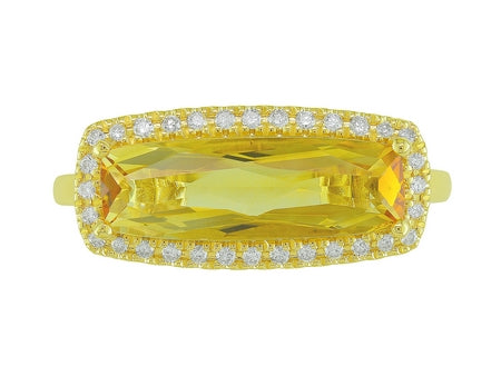 14KW Green Amethyst Dia Dia-R35864