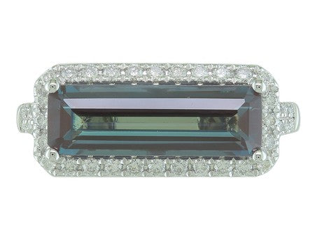 14KW Created Alexandrite Dia Dia-R35866