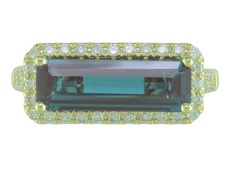 14KW Created Alexandrite Dia Dia-R35866