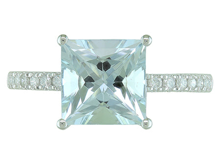 14KW Aquamarine Dia Dia-R36184