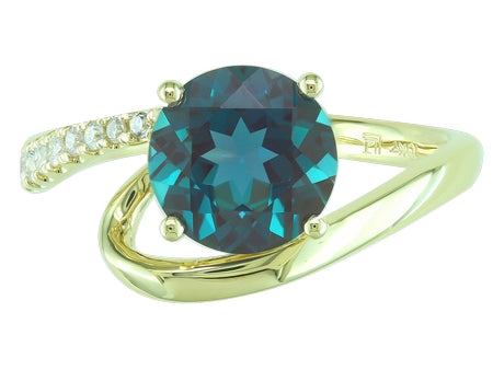 10KY Created Alexandrite Dia Dia-R36188