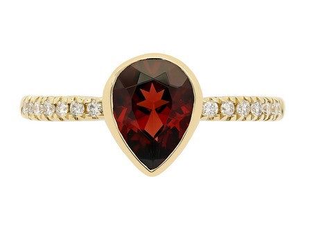 14KY Green Amethyst Dia Dia-R36567