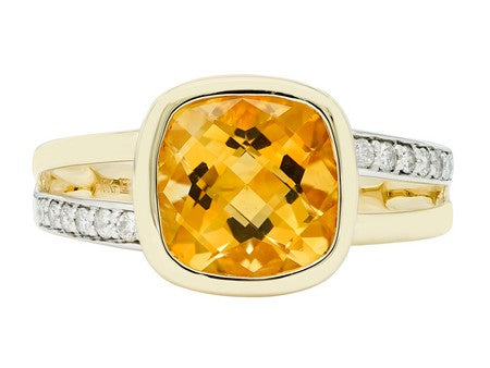 10KTT Citrine Dia Dia-R37140