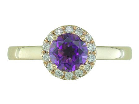 14KP Amethyst Dia Dia-RE0726