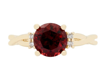 14KP Rhodolite Garnet Dia Dia-RE1496