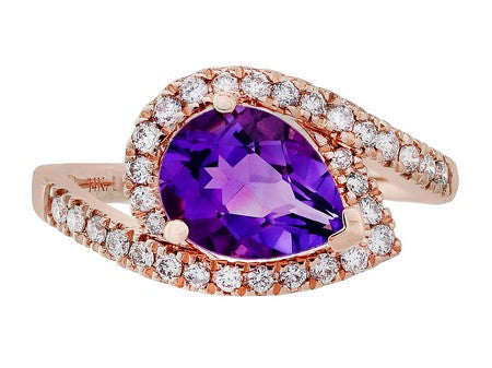14KP Amethyst Dia Dia-RE3381