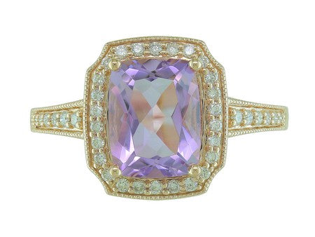 14KP Pink Amethyst Dia Dia-RE3892