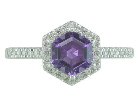 14KW Amethyst Dia Dia-RE3919