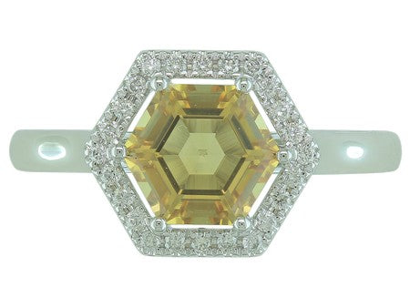 14KW London Blue Topaz Dia Dia-RE3921