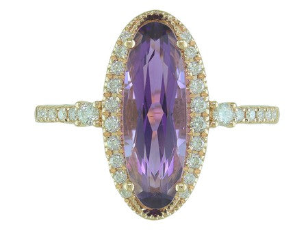 14KY Amethyst Dia Dia-RE3994