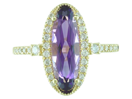 14KY Amethyst Dia Dia-RE3994