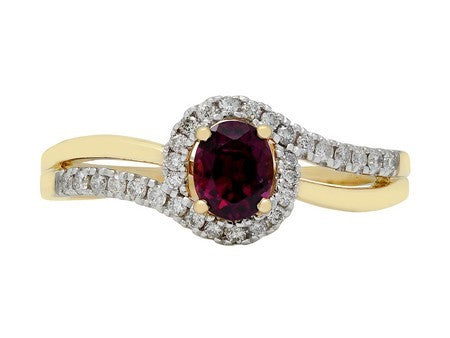 14KY+W Rhodolite Garnet Dia Dia-RG6290