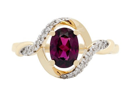 14KY+W Rhodolite Garnet Dia Dia-RG6292
