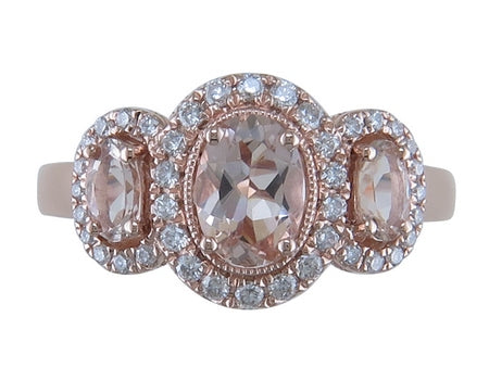 14KP Morganite Dia Dia-S08334