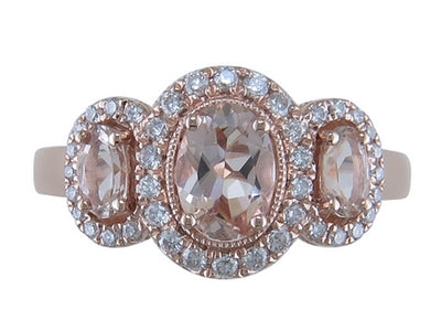 14KP Morganite Dia Dia-S08334