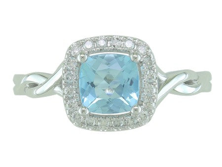 14KW Aquamarine Dia Dia-S08338