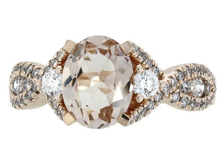 14KP Morganite Dia Dia-S10511