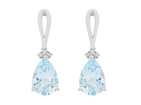 14KY+W London Blue Topaz Dia Dia-E08111