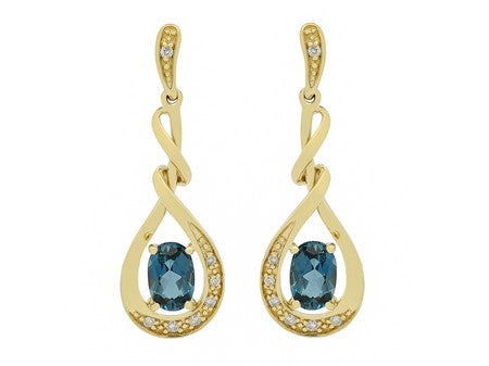 14KY Peridot Dia Dia-E09075