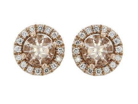 14KY Green Amethyst Dia Dia-E09321