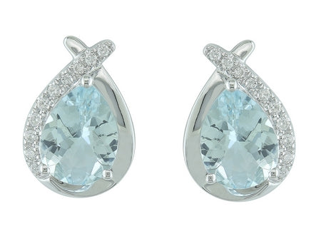 14KW London Blue Topaz Dia Dia-E10145