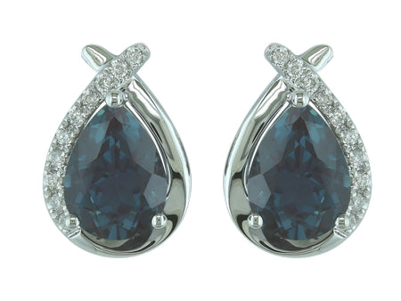 14KW London Blue Topaz Dia Dia-E10145