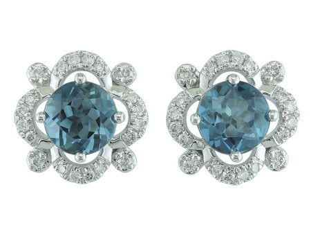 14KW London Blue Topaz Dia Dia-E10348