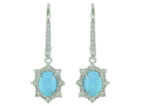 14KY Turquoise Dia Dia-E10377