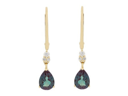 14KW Created Alexandrite Dia Dia-E10648