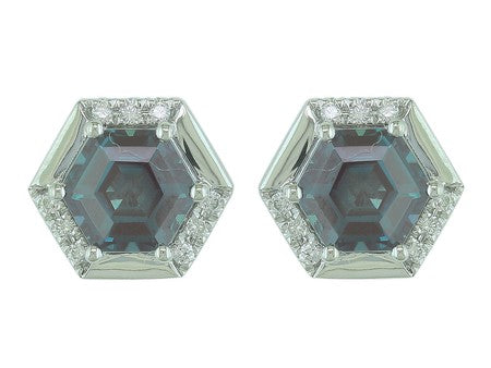 14KY+W Black Agate Dia Dia-E10744