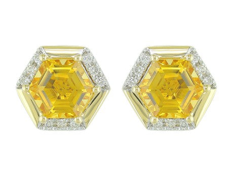 14KY+W Black Agate Dia Dia-E10744