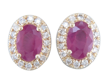 18KW Ruby Dia Dia-EA0702