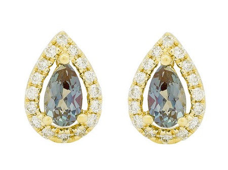 14KW Created Alexandrite Dia Dia-EA0769