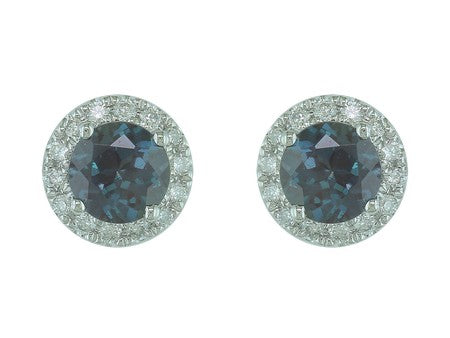 14KW Created Alexandrite Dia Dia-EE0726