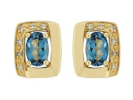14KY London Blue Topaz Dia Dia-EE1213