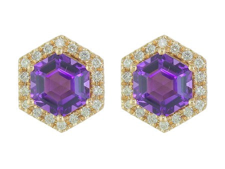 14KP Amethyst Dia Dia-EE3920