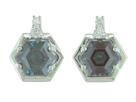 14KW Created Alexandrite Dia Dia-EE3926