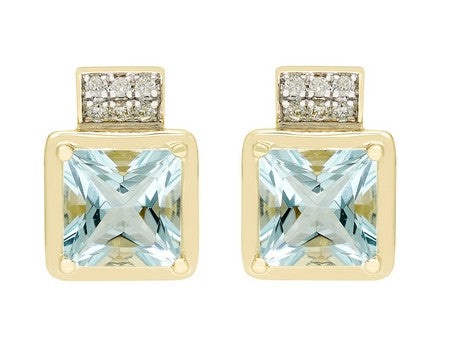 14KY+W Aquamarine Dia Dia-EG4099