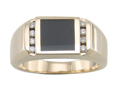 14KW Black Agate Dia Dia-G01470