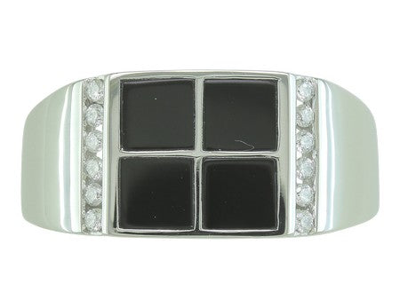 14KW Black Agate Dia Dia-G01797