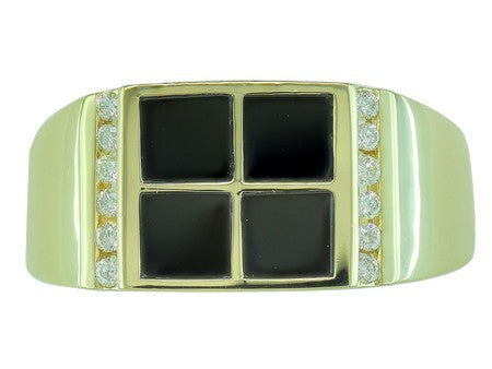 14KW Black Agate Dia Dia-G01797