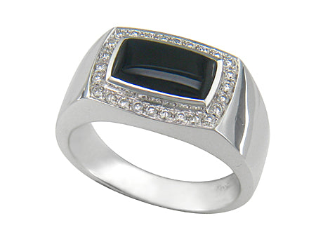 14KY Black Agate Dia Dia-G02162