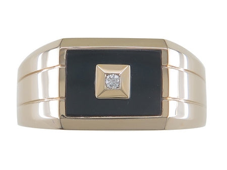 14KY Black Agate Dia Dia-G02407