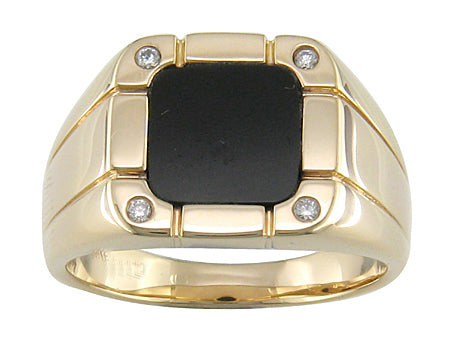 14KY Black Agate Dia Dia-G02408