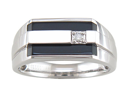 14KW Black Agate Dia Dia-G02585