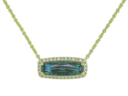 14KW Created Alexandrite Dia Dia-N03110