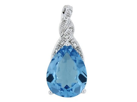 14KY London Blue Topaz Dia Dia-P05981
