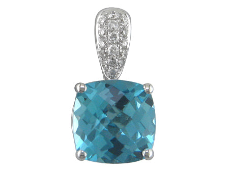 14KW London Blue Topaz Dia Dia-P10434