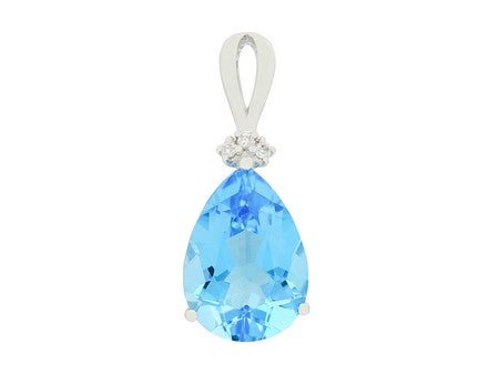 14KY+W London Blue Topaz Dia Dia-P11472