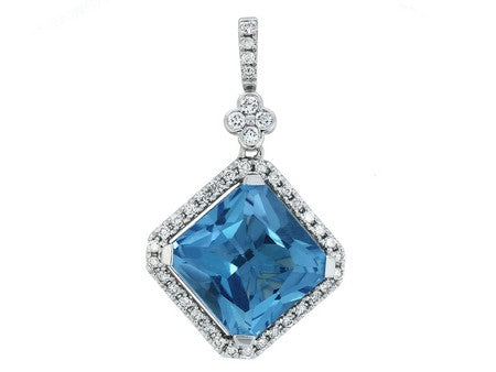 14KW Aquamarine Dia Dia-P20082